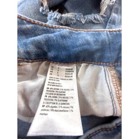 American Eagle Super Stretch X Womens Hi Rise Jeggings Jeans Destroyed Size 8 - Picture 5 of 10